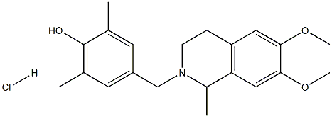 4-[(6,7-dimethoxy-1-methyl-1,2,3,4-tetrahydroisoquinolin-2-yl)methyl]-2,6-dimethylphenol hydrochloride 结构式