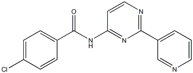 4-chloro-N-[2-(3-pyridinyl)-4-pyrimidinyl]benzenecarboxamide 结构式