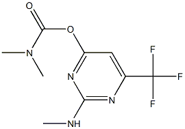 2-(methylamino)-6-(trifluoromethyl)-4-pyrimidinyl N,N-dimethylcarbamate 结构式