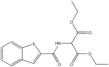 diethyl 2-[(benzo[b]thiophen-2-ylcarbonyl)amino]malonate 结构式