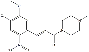 (E)-3-(4,5-dimethoxy-2-nitrophenyl)-1-(4-methylpiperazino)-2-propen-1-one 结构式