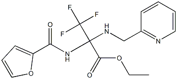 ethyl 3,3,3-trifluoro-2-[(2-furylcarbonyl)amino]-2-[(2-pyridylmethyl)amino]propanoate 结构式