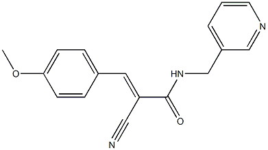 (E)-2-cyano-3-(4-methoxyphenyl)-N-(3-pyridinylmethyl)-2-propenamide 结构式