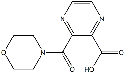 3-(morpholin-4-ylcarbonyl)pyrazine-2-carboxylic acid 结构式
