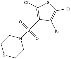 4-[(4-bromo-2,5-dichloro-3-thienyl)sulfonyl]thiomorpholine 结构式