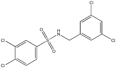 N1-(3,5-dichlorobenzyl)-3,4-dichlorobenzene-1-sulfonamide 结构式