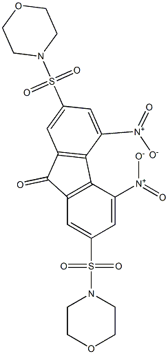 2,7-di(morpholinosulfonyl)-4,5-dinitro-9H-fluoren-9-one 结构式