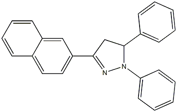 3-(2-naphthyl)-1,5-diphenyl-4,5-dihydro-1H-pyrazole 结构式