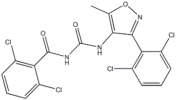 N-(2,6-dichlorobenzoyl)-N'-[3-(2,6-dichlorophenyl)-5-methylisoxazol-4-yl]urea 结构式