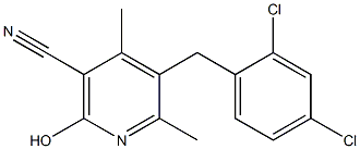 5-(2,4-dichlorobenzyl)-2-hydroxy-4,6-dimethylnicotinonitrile 结构式