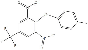 2-(4-methylphenoxy)-1,3-dinitro-5-(trifluoromethyl)benzene 结构式