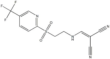 2-{[(2-{[5-(trifluoromethyl)-2-pyridyl]sulfonyl}ethyl)amino]methylidene}malononitrile 结构式