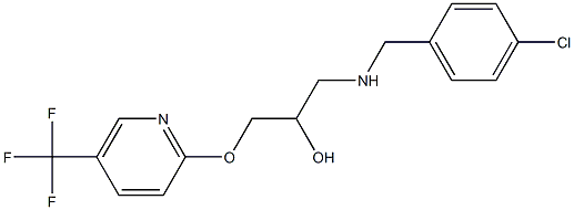 1-[(4-chlorobenzyl)amino]-3-{[5-(trifluoromethyl)-2-pyridyl]oxy}propan-2-ol 结构式