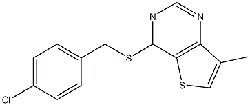 4-[(4-chlorobenzyl)thio]-7-methylthieno[3,2-d]pyrimidine 结构式