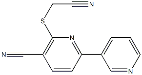 6-[(cyanomethyl)thio]-2,3'-bipyridine-5-carbonitrile 结构式