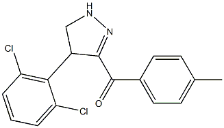 [4-(2,6-dichlorophenyl)-4,5-dihydro-1H-pyrazol-3-yl](4-methylphenyl)methanone 结构式