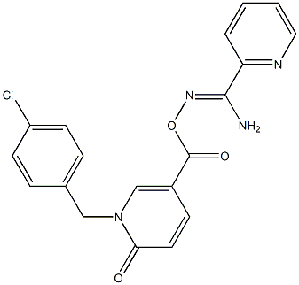 N'-({[1-(4-chlorobenzyl)-6-oxo-1,6-dihydro-3-pyridinyl]carbonyl}oxy)-2-pyridinecarboximidamide 结构式