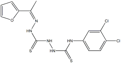 N-(3,4-dichlorophenyl)-2-({2-[(Z)-1-(2-furyl)ethylidene]hydrazino}carbothioyl)-1-hydrazinecarbothioamide 结构式