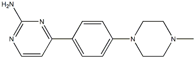 4-[4-(4-methylpiperazino)phenyl]-2-pyrimidinamine 结构式