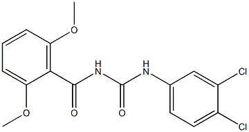 N-(3,4-dichlorophenyl)-N'-(2,6-dimethoxybenzoyl)urea 结构式