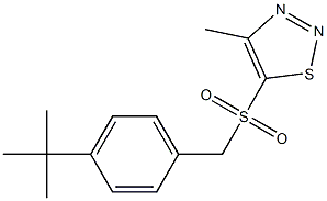5-{[4-(tert-butyl)benzyl]sulfonyl}-4-methyl-1,2,3-thiadiazole 结构式