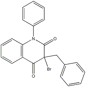 3-benzyl-3-bromo-1-phenyl-1,2,3,4-tetrahydroquinoline-2,4-dione 结构式