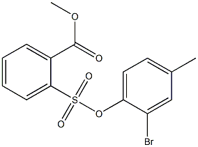 methyl 2-[(2-bromo-4-methylphenoxy)sulfonyl]benzoate 结构式