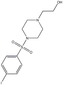 2-{4-[(4-iodophenyl)sulfonyl]piperazino}-1-ethanol 结构式