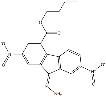 butyl 9-hydrazono-2,7-dinitro-9H-fluorene-4-carboxylate 结构式