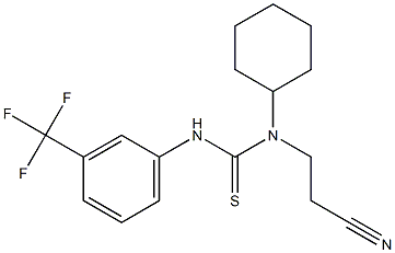 N-(2-cyanoethyl)-N-cyclohexyl-N'-[3-(trifluoromethyl)phenyl]thiourea 结构式