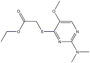 ethyl 2-{[2-(dimethylamino)-5-methoxy-4-pyrimidinyl]sulfanyl}acetate 结构式