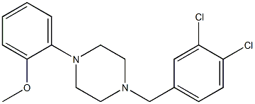 1-(3,4-dichlorobenzyl)-4-(2-methoxyphenyl)piperazine 结构式