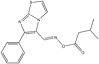 5-({[(3-methylbutanoyl)oxy]imino}methyl)-6-phenylimidazo[2,1-b][1,3]thiazole 结构式