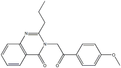 3-[2-(4-methoxyphenyl)-2-oxoethyl]-2-propyl-4(3H)-quinazolinone 结构式