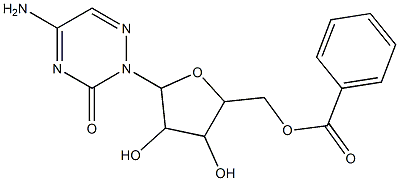 [5-(5-amino-3-oxo-2,3-dihydro-1,2,4-triazin-2-yl)-3,4-dihydroxytetrahydrofuran-2-yl]methyl benzoate 结构式