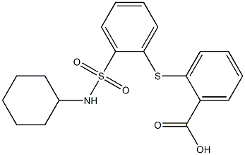 2-({2-[(cyclohexylamino)sulfonyl]phenyl}thio)benzoic acid 结构式