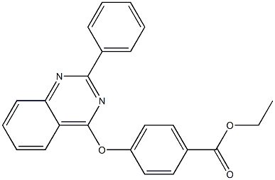 ethyl 4-[(2-phenyl-4-quinazolinyl)oxy]benzenecarboxylate 结构式