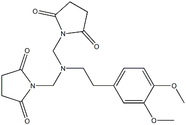 1-({(3,4-dimethoxyphenethyl)[(2,5-dioxo-1-pyrrolidinyl)methyl]amino}methyl)dihydro-1H-pyrrole-2,5-dione 结构式