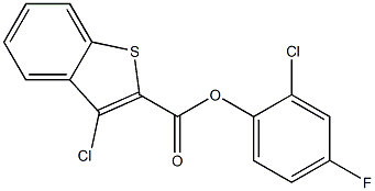 2-chloro-4-fluorophenyl 3-chlorobenzo[b]thiophene-2-carboxylate 结构式