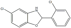 5-chloro-2-(2-chlorophenyl)-2,3-dihydro-1,3-benzoxazole 结构式