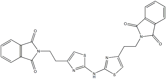 2-{2-[2-({4-[2-(1,3-dioxo-1,3-dihydro-2H-isoindol-2-yl)ethyl]-1,3-thiazol-2-yl}amino)-1,3-thiazol-4-yl]ethyl}-1H-isoindole-1,3(2H)-dione 结构式