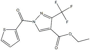 ethyl 1-(2-thienylcarbonyl)-3-(trifluoromethyl)-1H-pyrazole-4-carboxylate 结构式