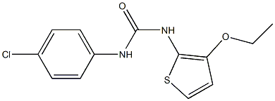 N-(4-chlorophenyl)-N'-(3-ethoxy-2-thienyl)urea 结构式