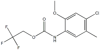 2,2,2-trifluoroethyl 4-chloro-2-methoxy-5-methylphenylcarbamate 结构式