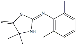 N1-(4,4-dimethyl-5-methylidene-1,3-thiazolan-2-yliden)-2,6-dimethylaniline 结构式