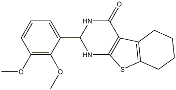 2-(2,3-dimethoxyphenyl)-1,2,3,4,5,6,7,8-octahydrobenzo[4,5]thieno[2,3-d]pyrimidin-4-one 结构式