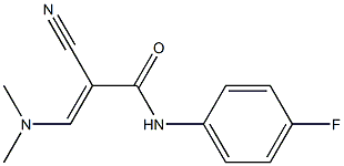 N1-(4-fluorophenyl)-2-cyano-3-(dimethylamino)acrylamide 结构式