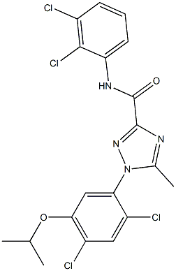 1-(2,4-dichloro-5-isopropoxyphenyl)-N-(2,3-dichlorophenyl)-5-methyl-1H-1,2,4-triazole-3-carboxamide 结构式