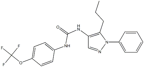 N-(1-phenyl-5-propyl-1H-pyrazol-4-yl)-N'-[4-(trifluoromethoxy)phenyl]urea 结构式