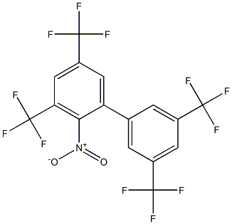 2-nitro-3,3',5,5'-tetrakis(trifluoromethyl)-1,1'-biphenyl 结构式